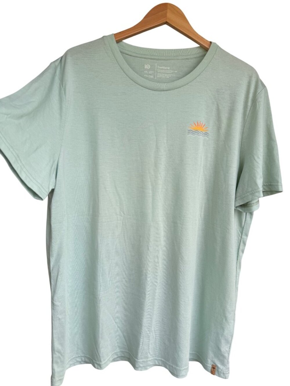 Tentree Mens Graphic Tee XXL Light Green Treeblend Sustainable New